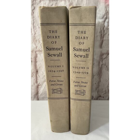 1936 The Diary Of Samuel Sewall Vol 1 & 2 Set - Picture 1 of 9
